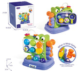 Kids DIY Block Porous Cognitive Shape Sorter Toy Knock Music Light Early Education Children Dinosaur Toys